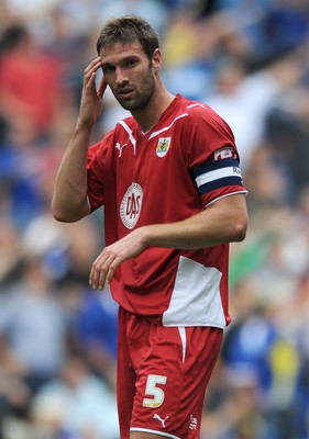 23.08.09 - Cardiff City v Bristol City - Coca-Cola Championship - Jamie McCombe of Bristol City looks dejected after scoring own goal. 