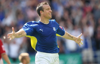 23.08.09 - Cardiff City v Bristol City, Coca Cola Championship -  Cardiff's Gavin Rae celebrates after scoring City's third goal 