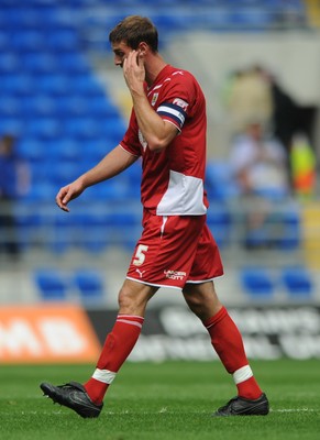 23.08.09 - Cardiff City v Bristol City - Coca-Cola Championship - Jamie McCombe of Bristol City looks dejected after scoring own goal. 