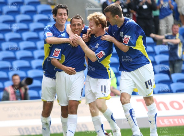 23.08.09 - Cardiff City v Bristol City, Coca Cola Championship -  Cardiff's Michael Chopra celebrates after scoring goal 