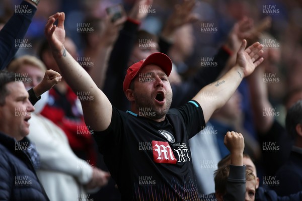 280821 - Cardiff City v Bristol City - SkyBet Championship - A Bristol fan during the game