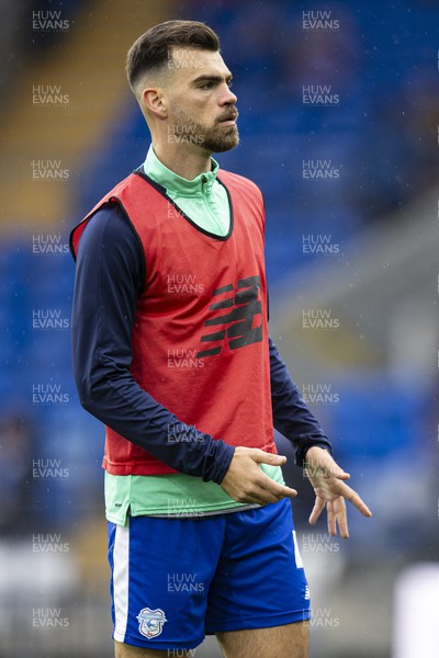 281023 - Cardiff City v Bristol City - Sky Bet Championship - Dimitris Goutas of Cardiff City during the warm up