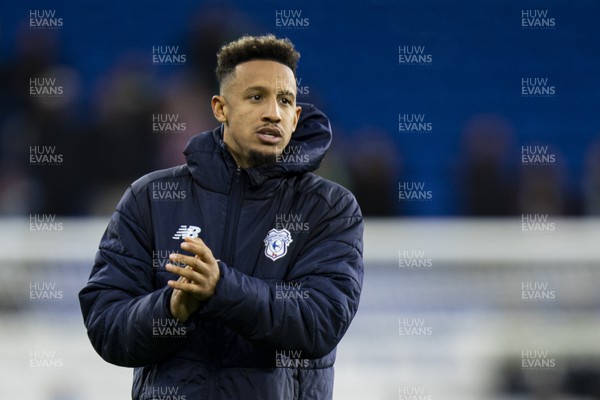281023 - Cardiff City v Bristol City - Sky Bet Championship - Callum Robinson of Cardiff City applauds the fans at full time