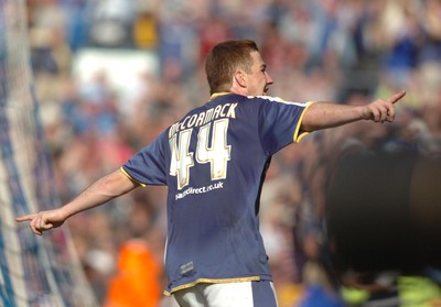 13.04.09 - Championship Football -  Cardiff City v Burnley -  Cardiff's Ross McCormack celebrates after scoring his sides second goal  