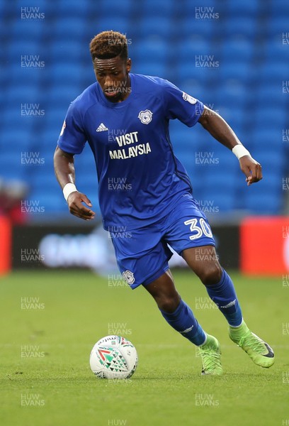 220817 - Cardiff City v Burton Albion, Carabao Cup Round 2 - Omar Bogle of Cardiff City looks to press forward on his Cardiff debut