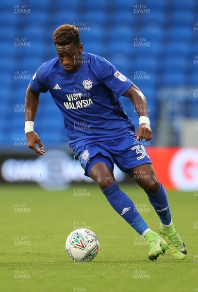 220817 - Cardiff City v Burton Albion, Carabao Cup Round 2 - Omar Bogle of Cardiff City looks to press forward on his Cardiff debut