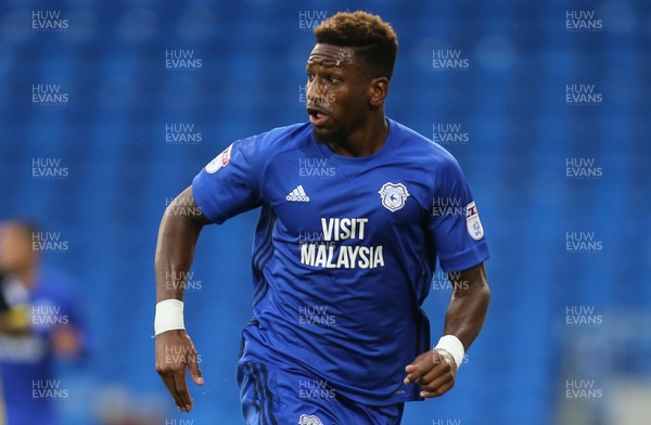 220817 - Cardiff City v Burton Albion, Carabao Cup Round 2 - Omar Bogle of Cardiff City looks to press forward on his Cardiff debut