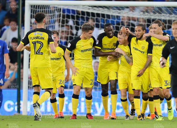 220817 - Cardiff City v Burton Albion, Carabao Cup Round 2 - Tom Naylor of Burton Albion celebrates after scoring goal