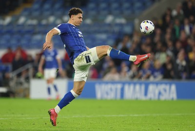 300925 - Cardiff City v Burton Albion, EFL Sky Bet League 1 - Yousef Salech of Cardiff City fails to make the most of a chance to score