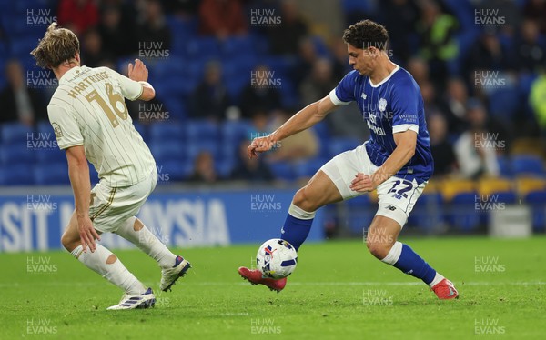 300925 - Cardiff City v Burton Albion, EFL Sky Bet League 1 - Yousef Salech of Cardiff City looks to shoot at goal