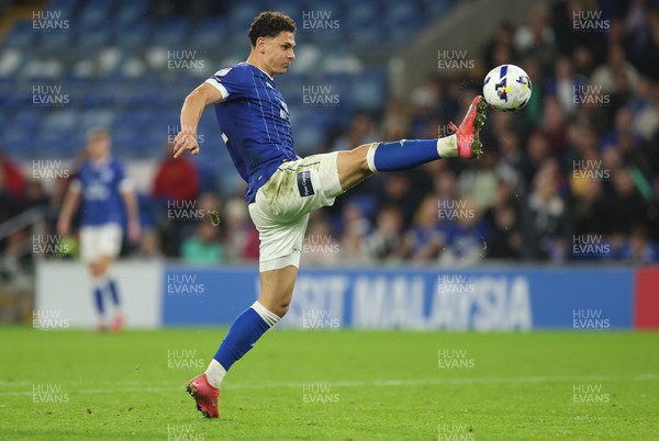 300925 - Cardiff City v Burton Albion, EFL Sky Bet League 1 - Yousef Salech of Cardiff City fails to make the most of a chance to score
