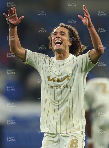 300925 - Cardiff City v Burton Albion, EFL Sky Bet League 1 - Goalscorer Charlie Webster of Burton Albion celebrates at the end of the match