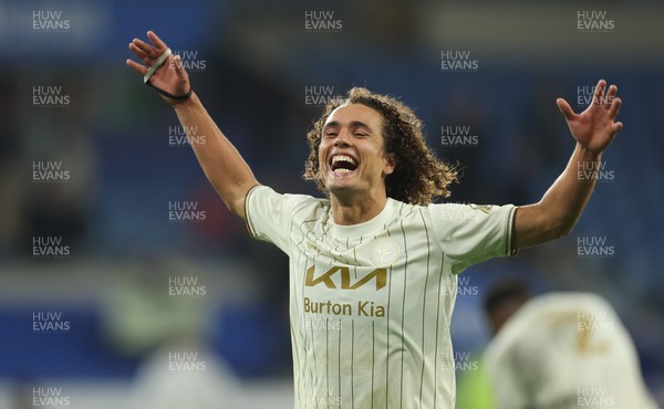 300925 - Cardiff City v Burton Albion, EFL Sky Bet League 1 - Goalscorer Charlie Webster of Burton Albion celebrates at the end of the match