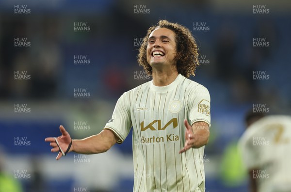 300925 - Cardiff City v Burton Albion, EFL Sky Bet League 1 - Goalscorer Charlie Webster of Burton Albion celebrates at the end of the match