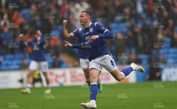 190926 Cardiff City v Charlton Athletic, EFL Sky Bet Championship - Jack Moylan of Cardiff City celebrates after scoring goal