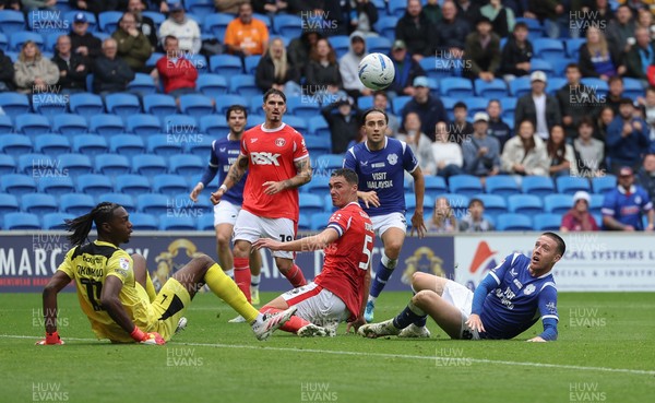 190926 Cardiff City v Charlton Athletic, EFL Sky Bet Championship - Jack Moylan of Cardiff City looks on as his chipped shot goes wide of the goal