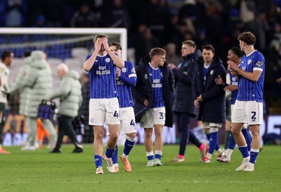 161225 - Cardiff City v Chelsea - EFL Cup Quarter Final - Dejected Dylan Lawlor of Cardiff at full time