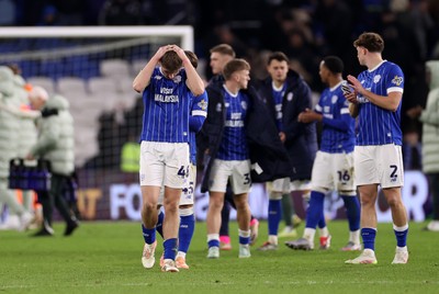 161225 - Cardiff City v Chelsea - EFL Cup Quarter Final - Dejected Dylan Lawlor of Cardiff at full time