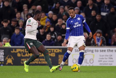 161225 - Cardiff City v Chelsea - EFL Cup Quarter Final - Chris Willock of Cardiff 