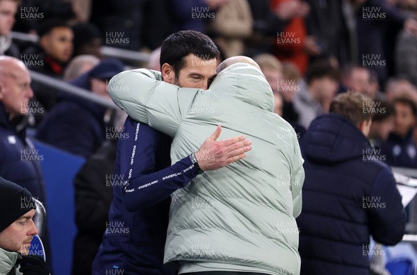 161225 - Cardiff City v Chelsea - EFL Cup Quarter Final - Cardiff City Manager Brian Barry-Murphy and Chelsea Manager Enzo Maresca 