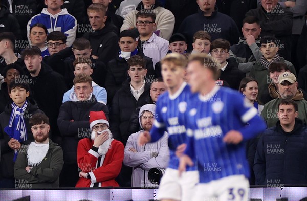 161225 - Cardiff City v Chelsea - EFL Cup Quarter Final - A santa watches the game