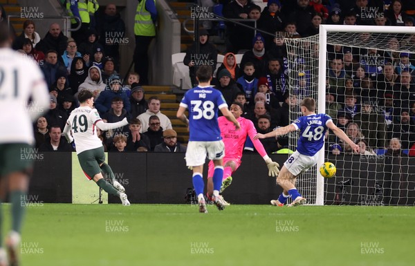 161225 - Cardiff City v Chelsea - EFL Cup Quarter Final - Alejandro Garnacho of Chelsea scores a goal
