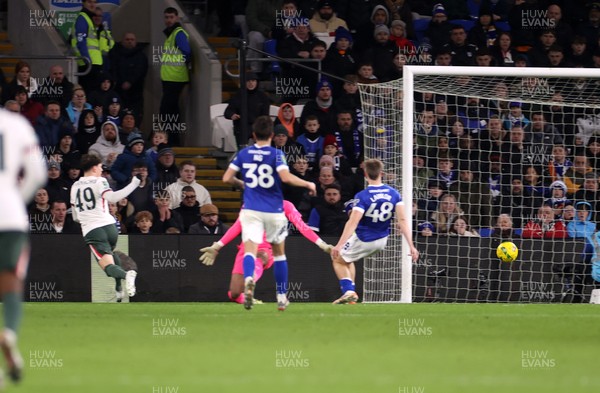 161225 - Cardiff City v Chelsea - EFL Cup Quarter Final - Alejandro Garnacho of Chelsea scores a goal
