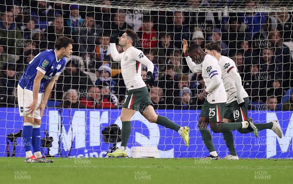161225 - Cardiff City v Chelsea - EFL Cup Quarter Final - Pedro Neto of Chelsea celebrates scoring a goal to make the score 1-2
