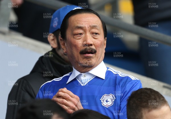 310319 - Cardiff City v Chelsea, Premier League - Cardiff City owner Vincent Tan looks on before the start of the match