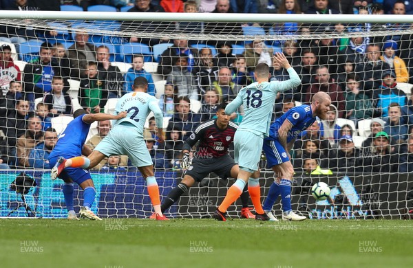310319 - Cardiff City v Chelsea, Premier League - Ruben Loftus-Cheek of Chelsea heads to score the second goal