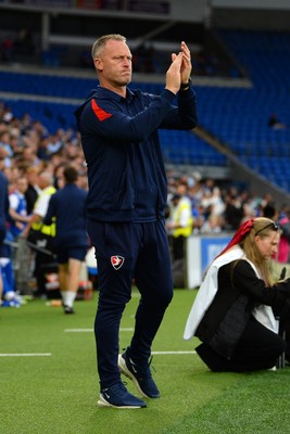 260825 - Cardiff City v Cheltenham Town - Carabao Cup Round Two - Michael Flynn, Cheltenham Town Manager