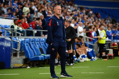 260825 - Cardiff City v Cheltenham Town - Carabao Cup Round Two - Michael Flynn, Cheltenham Town Manager