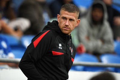260825 - Cardiff City v Cheltenham Town - Carabao Cup Round Two - Scott Bennett of Cheltenham Town