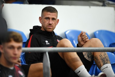 260825 - Cardiff City v Cheltenham Town - Carabao Cup Round Two - Scott Bennett of Cheltenham Town