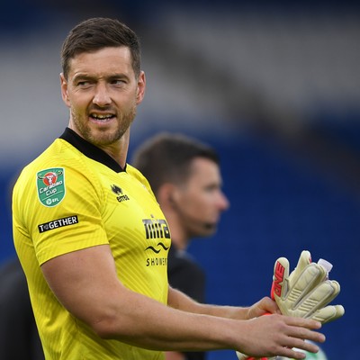 260825 - Cardiff City v Cheltenham Town - Carabao Cup Round Two - Joe Day of Cheltenham Town