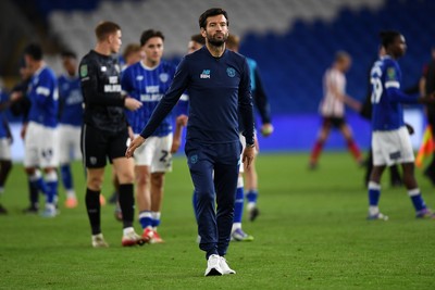 260825 - Cardiff City v Cheltenham Town - Carabao Cup Round Two - Brian Barry-Murphy, Cardiff City Manager\ at the end of the match