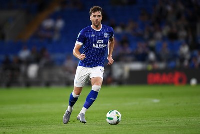 260825 - Cardiff City v Cheltenham Town - Carabao Cup Round Two - Calum Chambers of Cardiff City