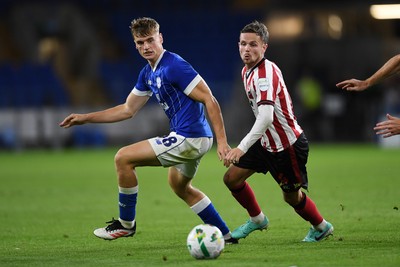 260825 - Cardiff City v Cheltenham Town - Carabao Cup Round Two - Dylan Lawlor of Cardiff City