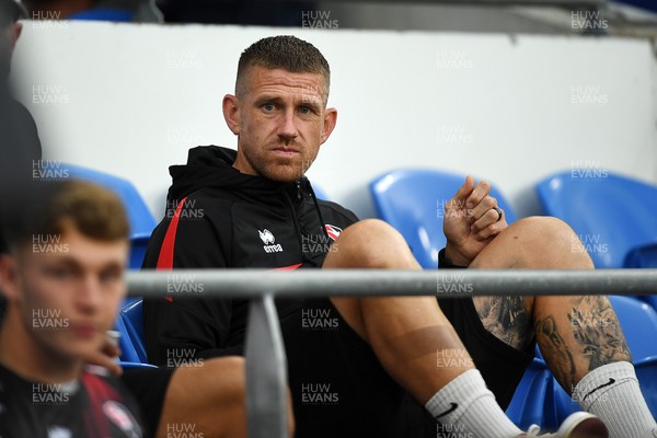 260825 - Cardiff City v Cheltenham Town - Carabao Cup Round Two - Scott Bennett of Cheltenham Town