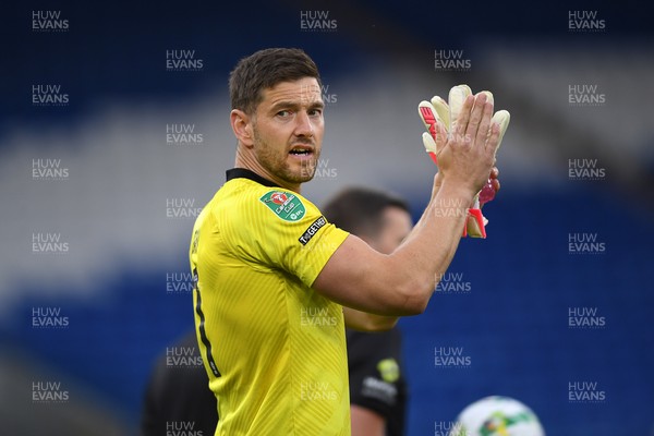 260825 - Cardiff City v Cheltenham Town - Carabao Cup Round Two - Joe Day of Cheltenham Town