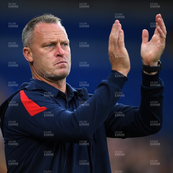 260825 - Cardiff City v Cheltenham Town - Carabao Cup Round Two - Michael Flynn, Cheltenham Town Manager