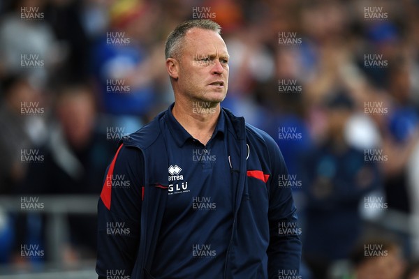 260825 - Cardiff City v Cheltenham Town - Carabao Cup Round Two - Michael Flynn, Cheltenham Town Manager