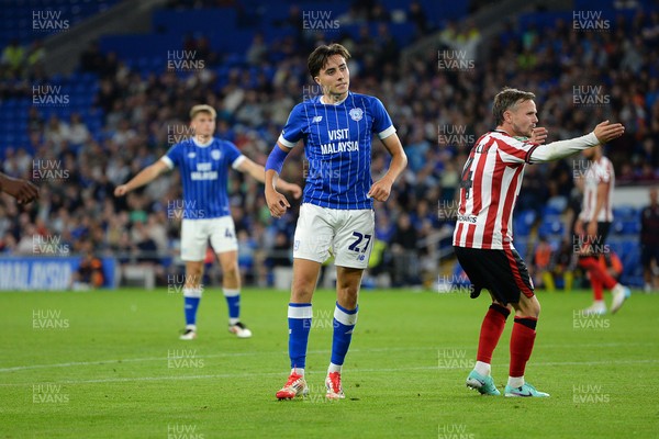 260825 - Cardiff City v Cheltenham Town - Carabao Cup Round Two - Joel Colwill of Cardiff City celebrates scoring a goal