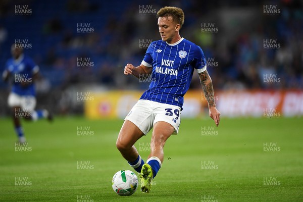 260825 - Cardiff City v Cheltenham Town - Carabao Cup Round Two - Isaak Davies of Cardiff City