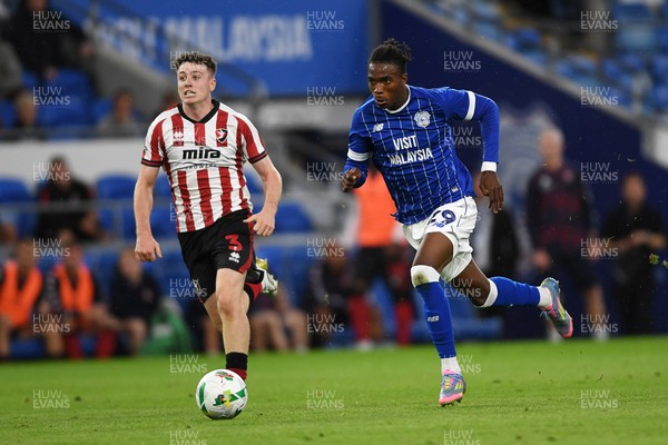 260825 - Cardiff City v Cheltenham Town - Carabao Cup Round Two - Tanatswa Nyakuhwa of Cardiff City
