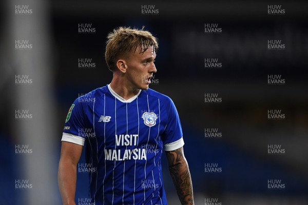 260825 - Cardiff City v Cheltenham Town - Carabao Cup Round Two - Isaak Davies of Cardiff City
