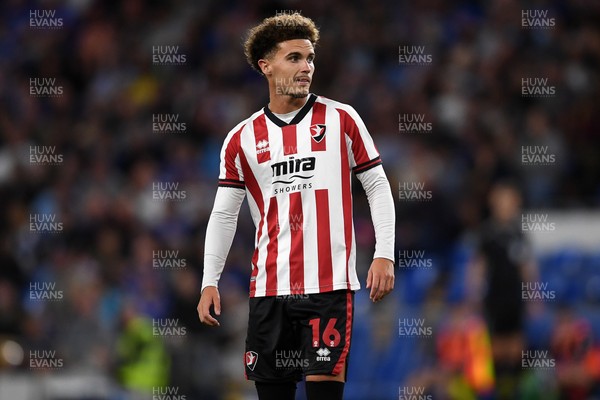 260825 - Cardiff City v Cheltenham Town - Carabao Cup Round Two - Josh Martin of Cheltenham Town