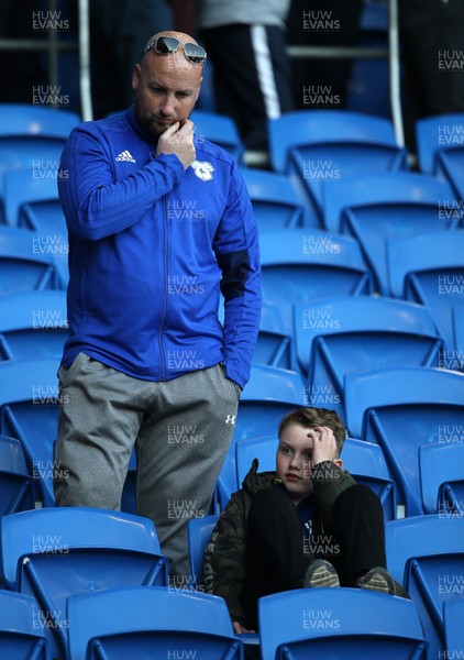 040519 - Cardiff City v Crystal Palace - Premier League - Dejected Cardiff fans