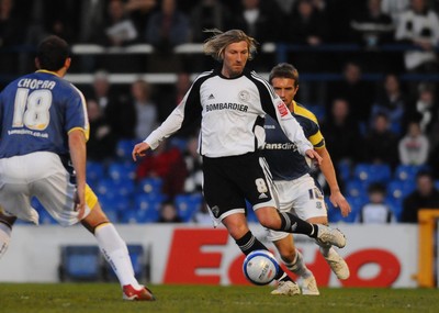 08.04.09 - Championship Football Cardiff City v Derby County Derby's Robbie Savage 