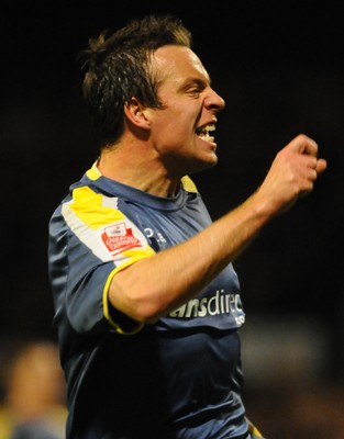 08.04.09 - Championship Football Cardiff City v Derby County Cardiff's Gavin Rae celebrates after scoring his sides second goal 